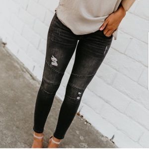 Black Moto Skinny Jeans